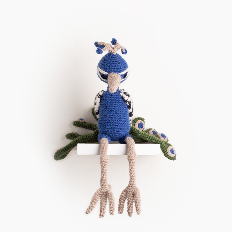 peacock bird crochet amigurumi project pattern kerry lord Edward's menagerie